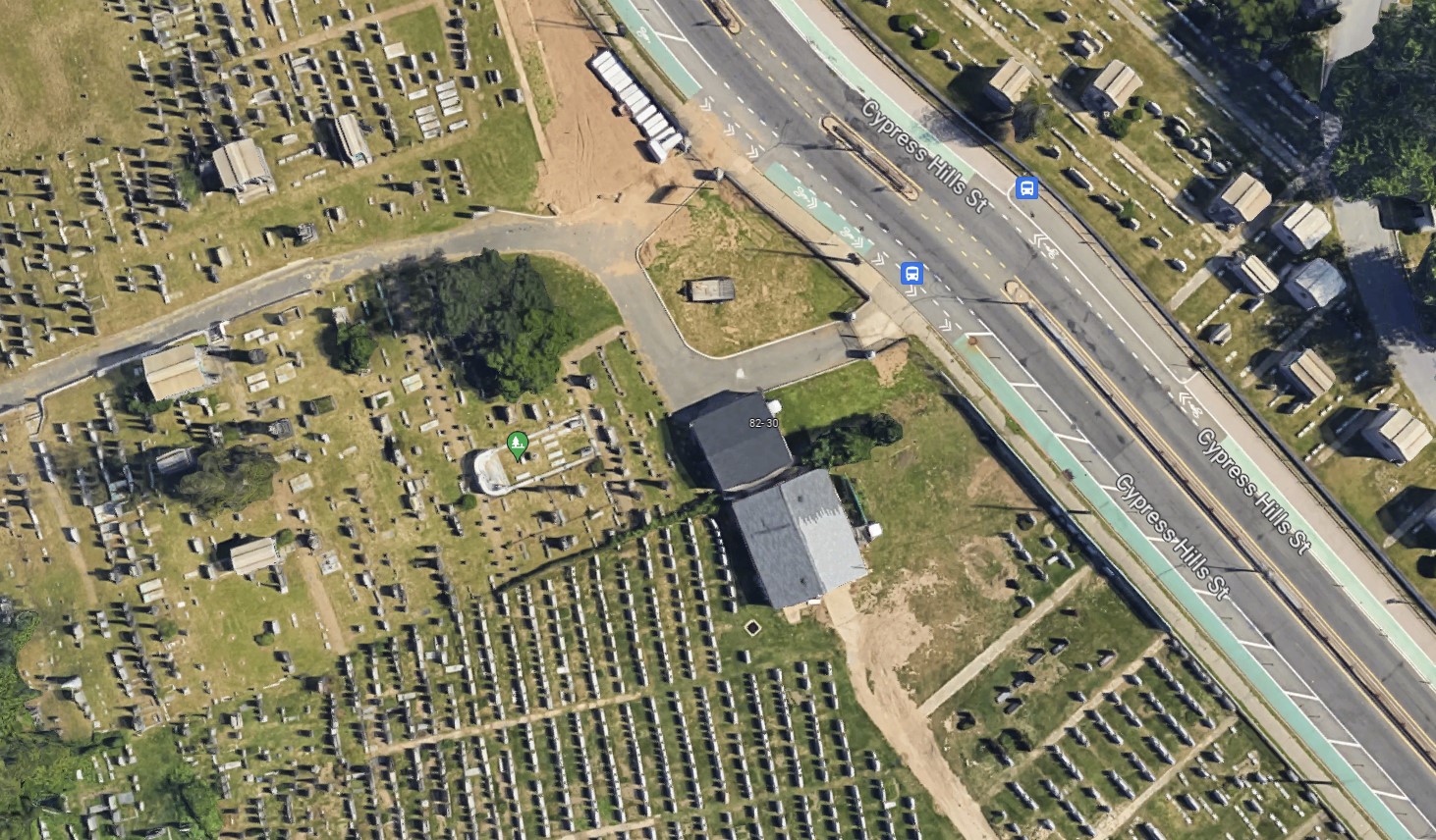 Map of Machpelah Cemetery in Queens, New York