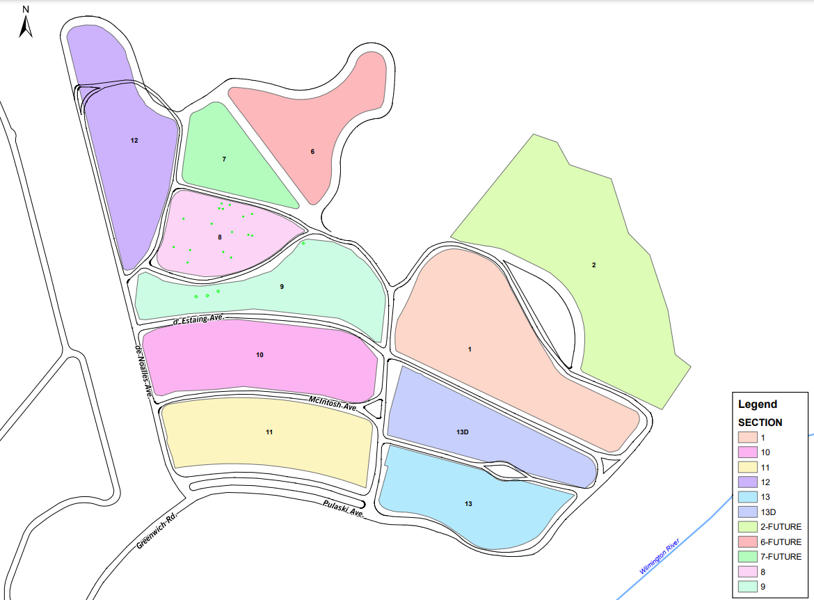 Greenwich Cemetery Map 